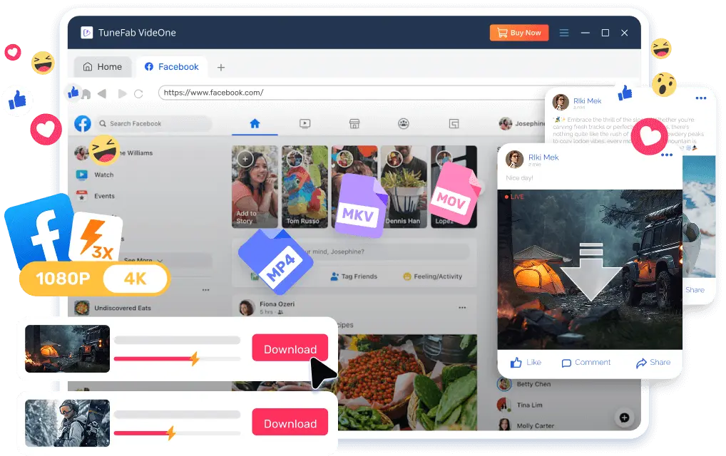 TuneFab VideOne Facebook Converter Hero Image