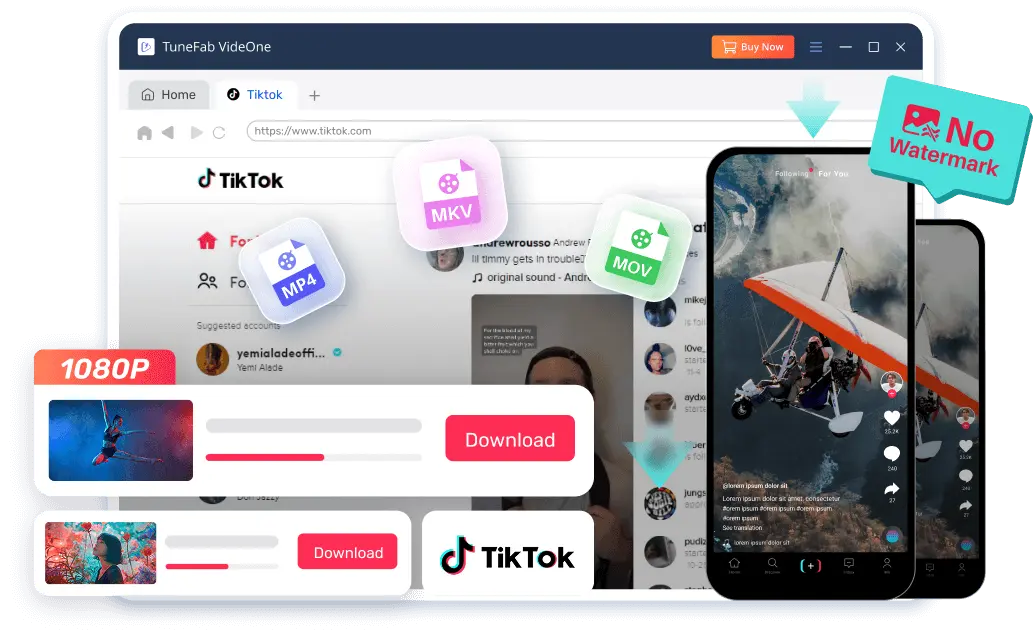 TuneFab VideOne TikTok Converter Hero Image
