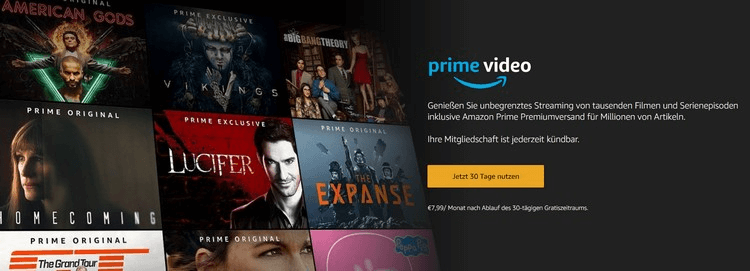 30 Tage Amazon Prime Video testen