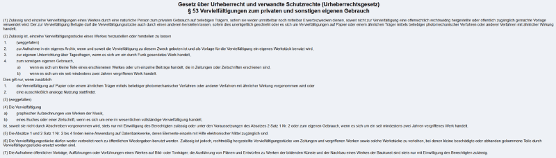 § 53 des Urheberrechtsgesetz