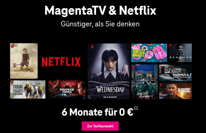 6 Monate kostenloses Netflix in MagentaTV
