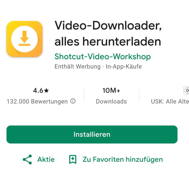 AhaSave Video Downloader installieren