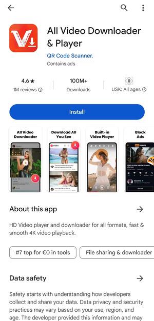 All Video Downloader installieren