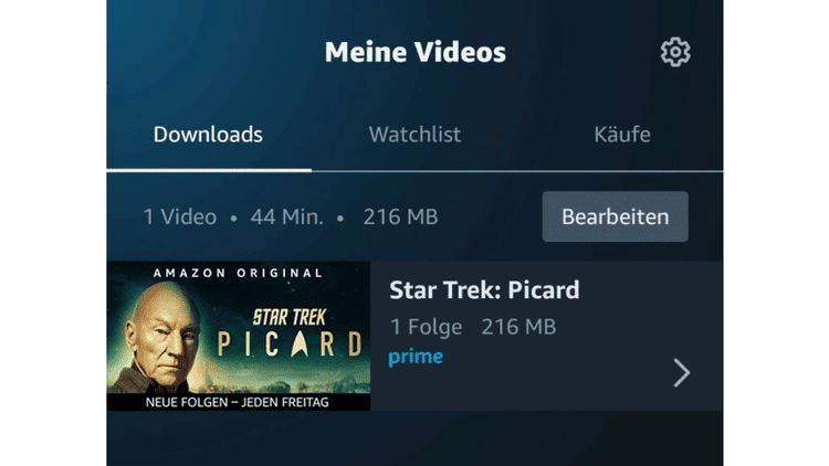  Alle fertigen Downloads sind aufgelistet