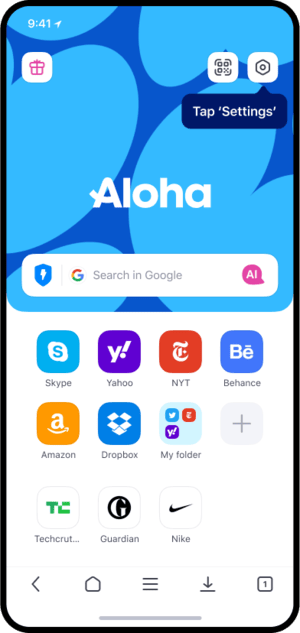 OnlyFans auf iPhone via Aloha Browser downloaden