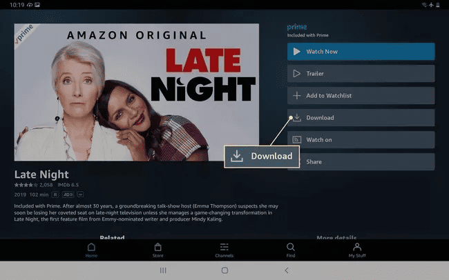 Amazon Prime downloaden bei Amazon Fire-Tablet