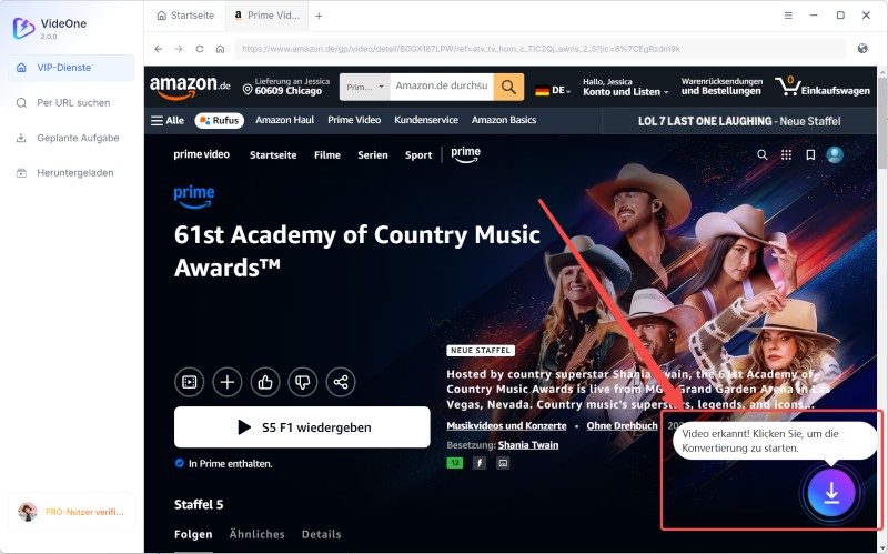 Amazon Prime Video nach dem Klick analysieren