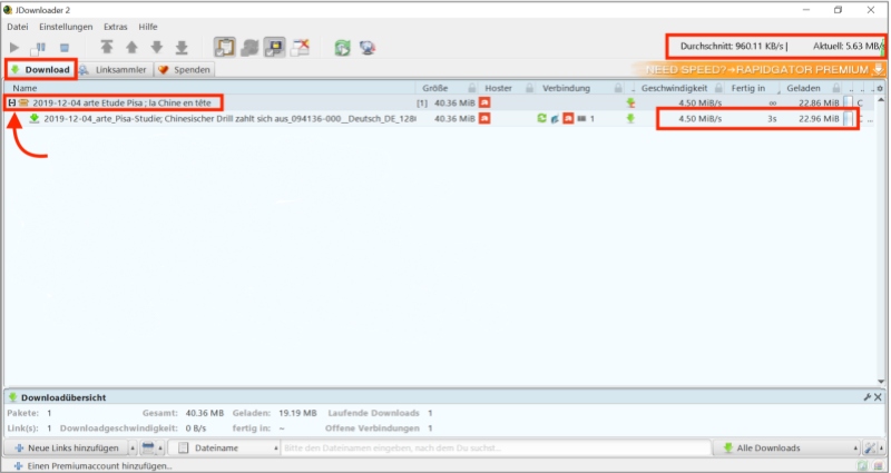 ARTE-Videos mit JDownloader 2 downloaden