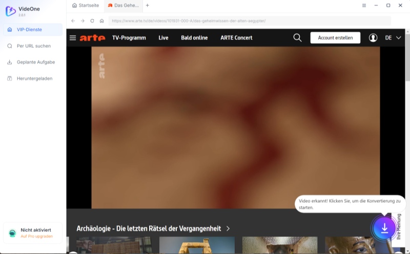 ARTE-Videos mit VideOne downloaden