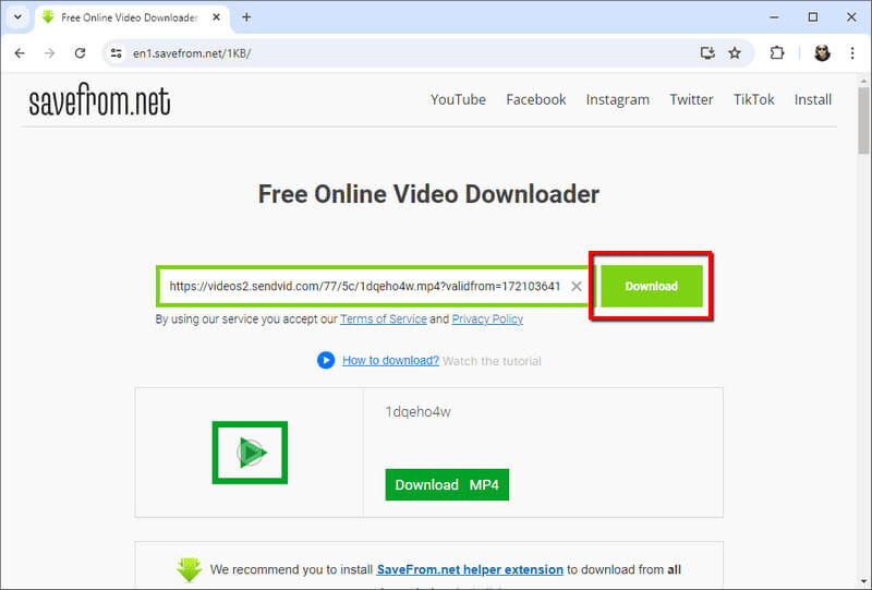 Auf Sacefrom Videos downloaden