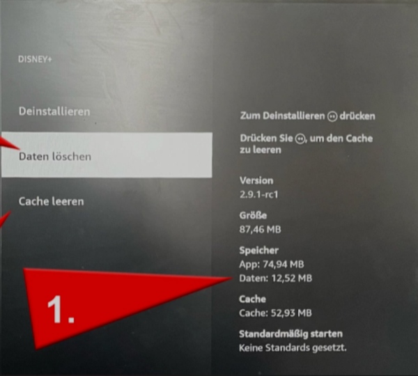 Cache löschen in Fire TV