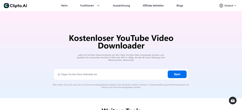 Clipto.AI Online YouTube Downloader
