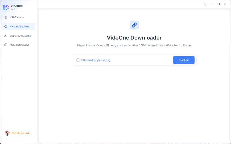 Dailymotion-Videolink in VideOne eingeben