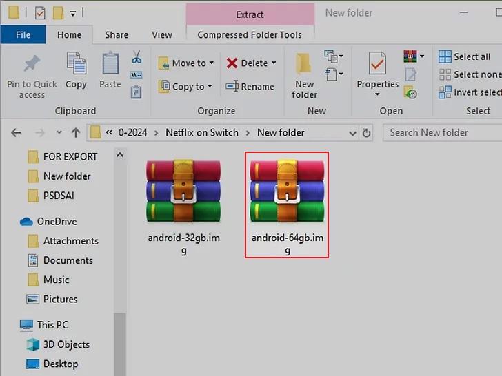 Das „android-XXgb.img.gz“ Image auswählen