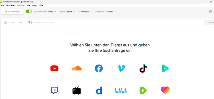 Den Dienst auswählen