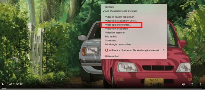 Den Speicherort auswählen