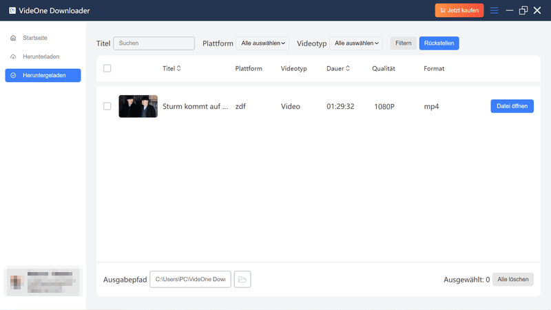 Der Download abgeschlossen ist