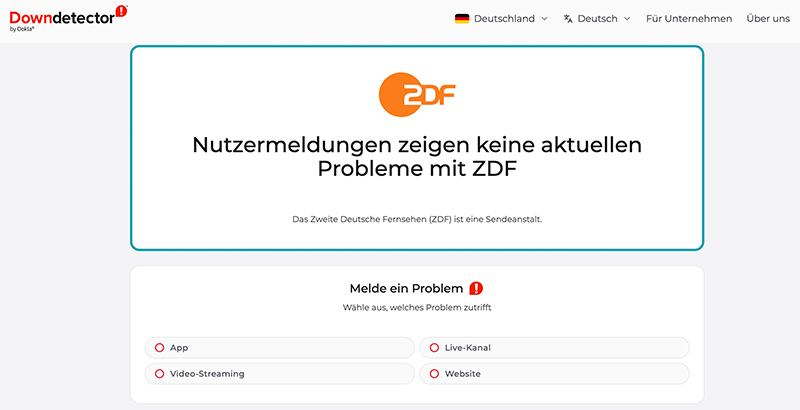 der Status der ZDF-Server checken