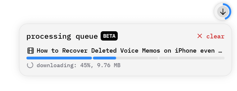 Der Vorgang des Downloads