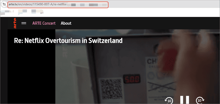 Die URL von Arte Mediathek Video holen