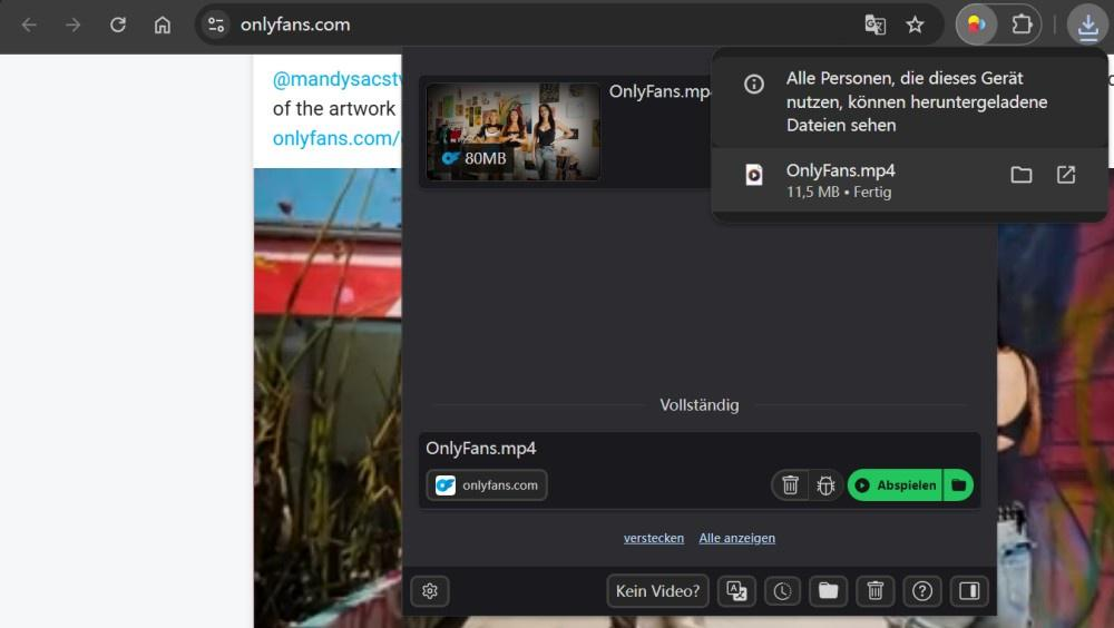 Dieses OnlyFans-Video wurde lokal gespeichert