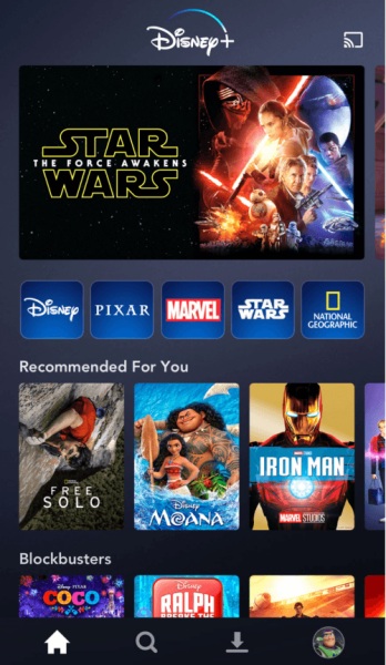 Disney Plus App auf Ihrem Handy starten