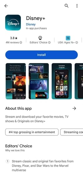 Disney Plus auf Handy downloaden
