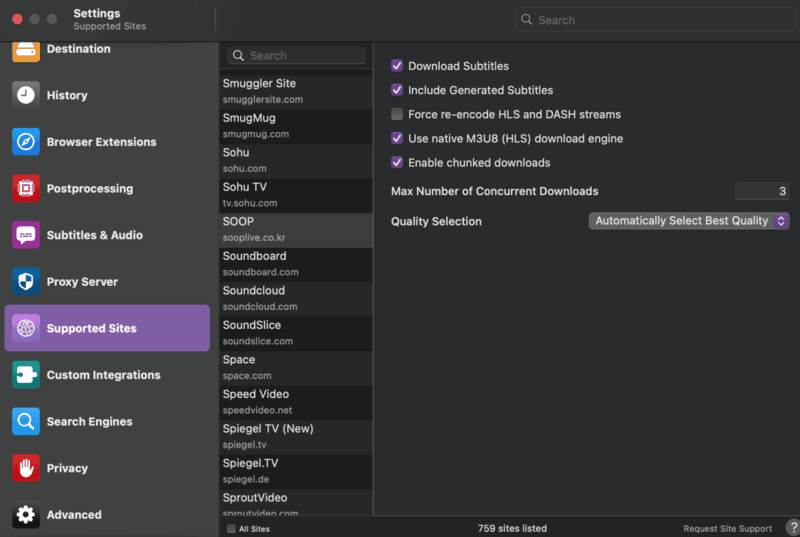 Downie Extensions Safari-Video Downloader Erweiterung