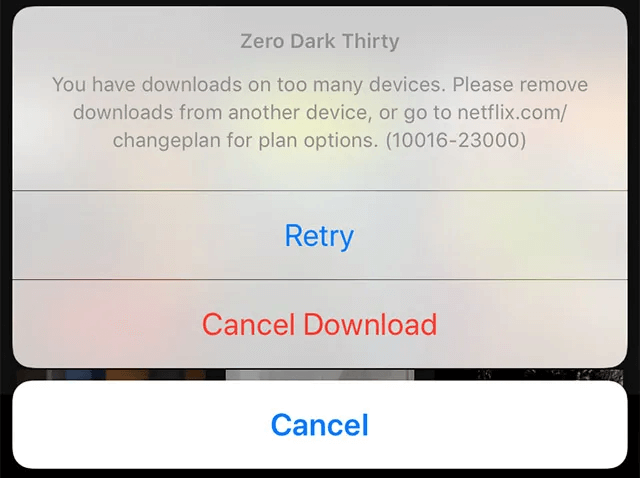 Downloads auf zu vielen Geräten