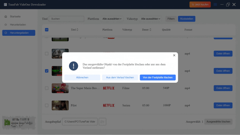 Downloads aus dem Verlauf oder vom der Festplatte löschen