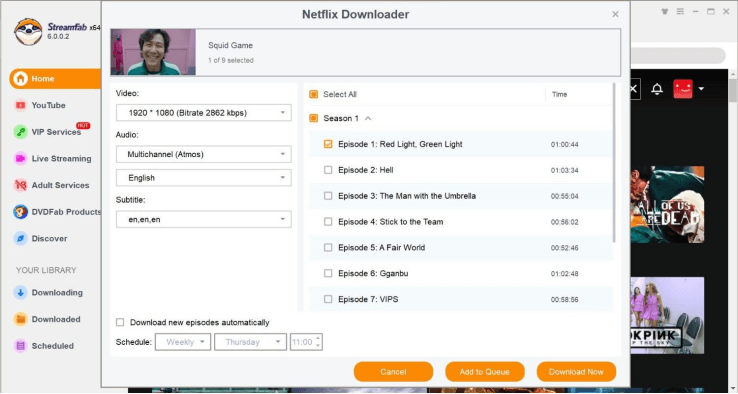 Einstellungen festlegen StreamFab