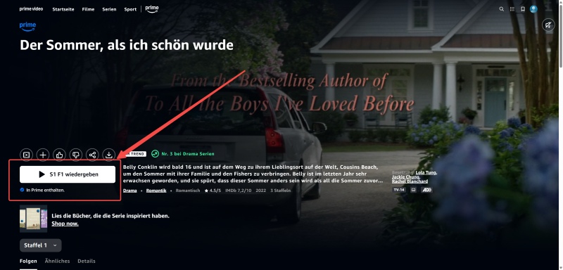 Episoden auf Amazon Prime abspielen
