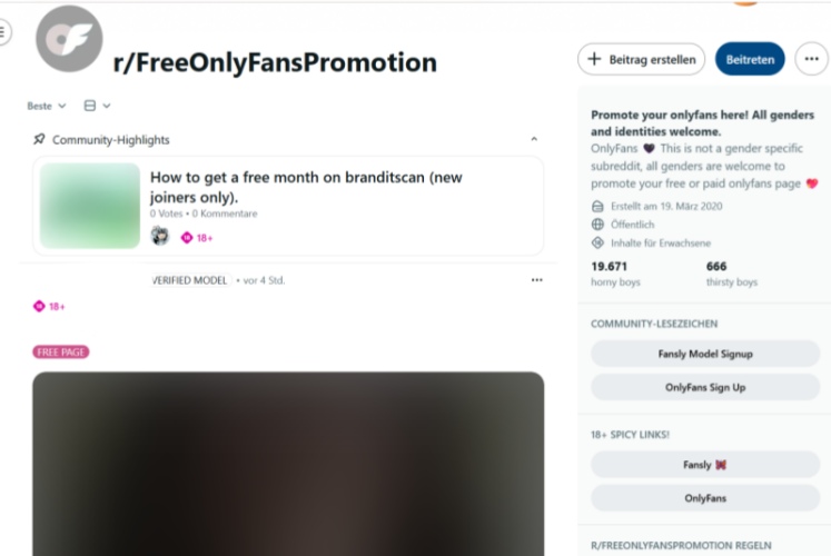 Free Creators in Reddit