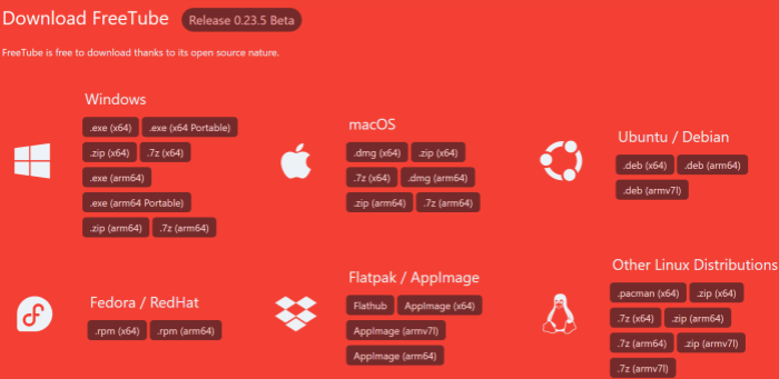FreeTubeApp installieren