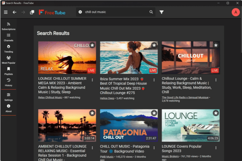 FreeTubeApp Programm