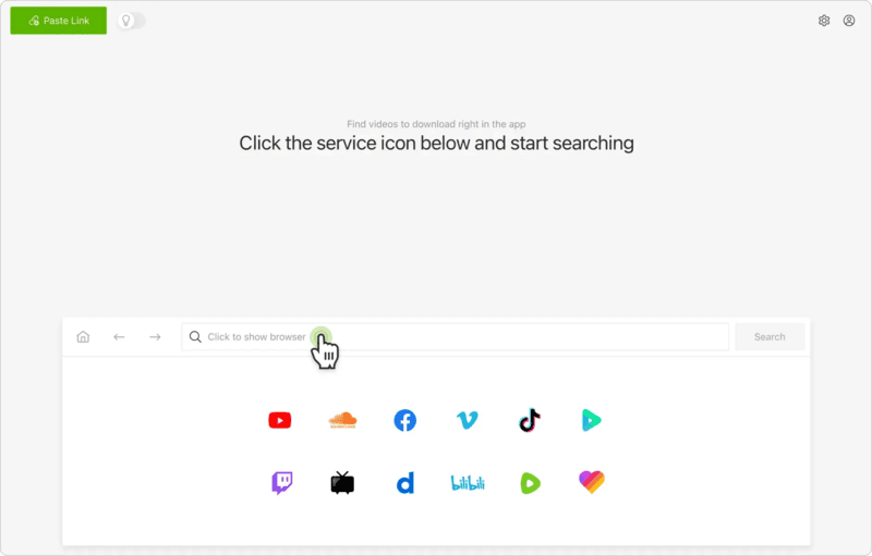 Hauptseite von 4K Video Downloader