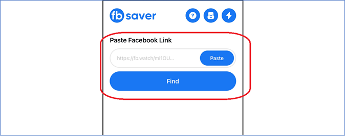 Hauptseite von FBSaver