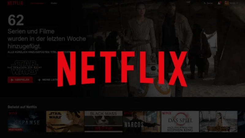 Hauptseite von Netflix-APP