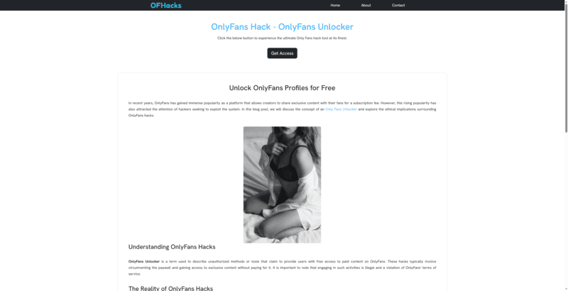 Hauptseite von Ofhack