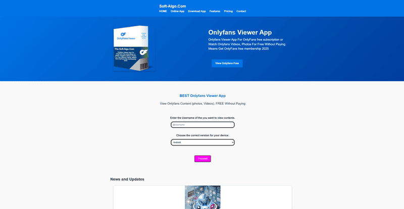 Hauptseite von Soft-Algo