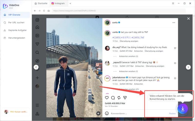 Instagram-Video analysieren