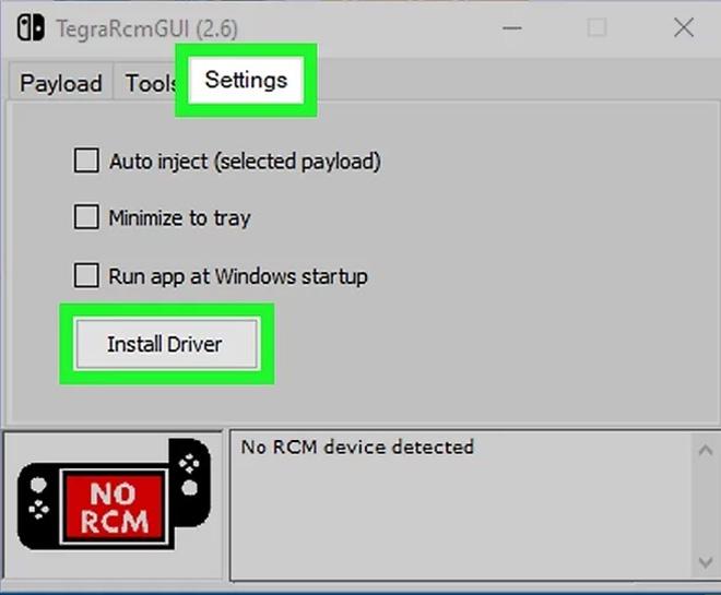 Install Driver auswählen