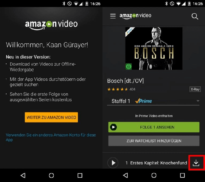 Lizenzbedingte Einschränkungen bei Amazon Prime Video