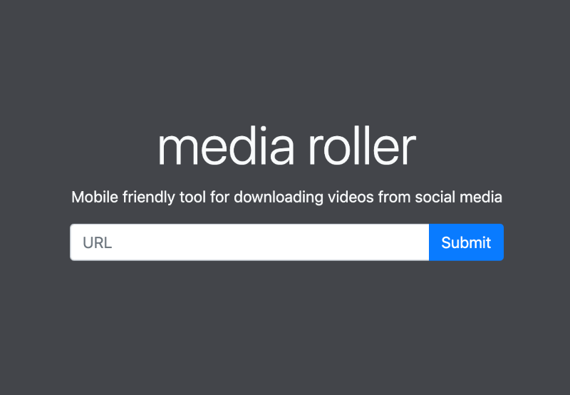 Startseite von Media Roller