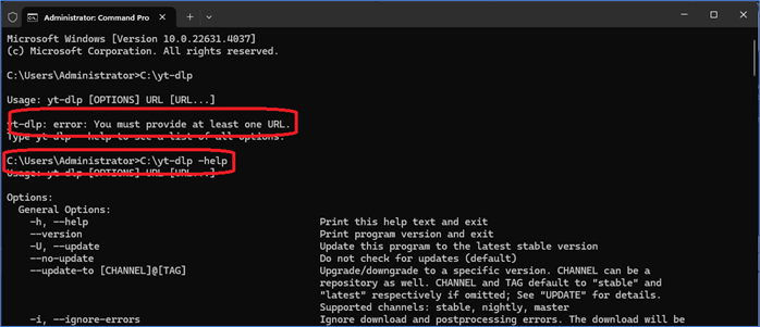 Mit yt-dlp Videos downloaden
