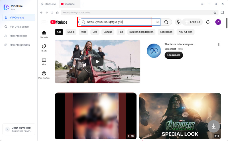 Nach dem privaten YouTube-Video suchen