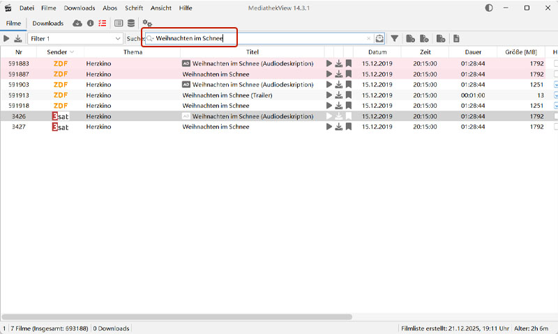 Nach ZDF Mediathek Video suchen