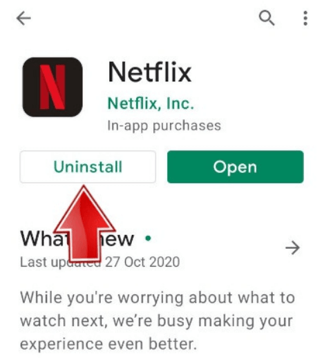 Netflix deinstallieren