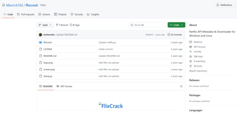 Netflix Downloader auf GitHub