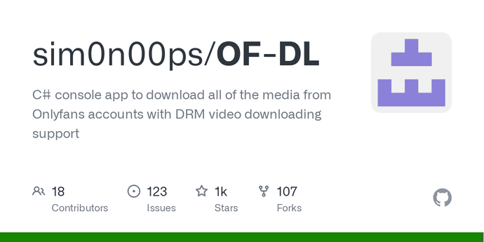 OF-DL Github OnlyFans Downloader